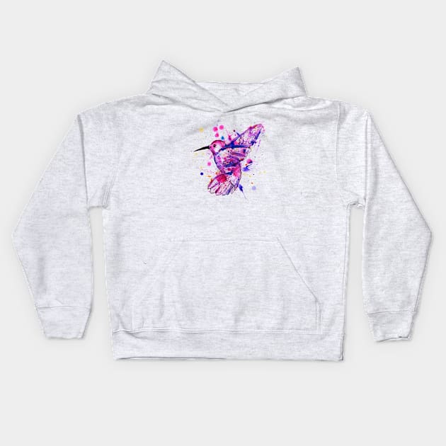 Hummingbird Splatter Kids Hoodie by LVBart